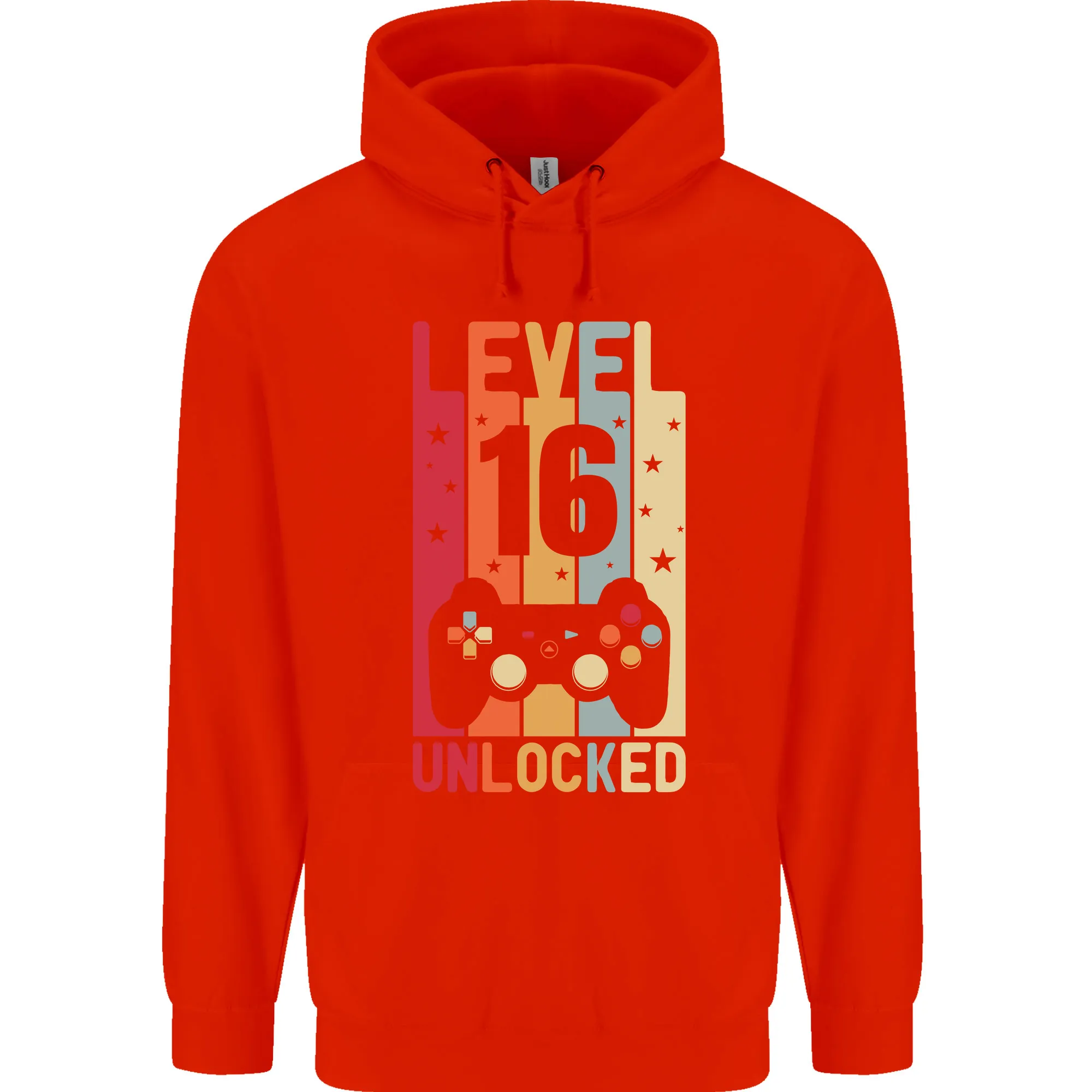 16th Birthday 16 Year Old Level Up Gaming Mens 80% Cotton Hoodie