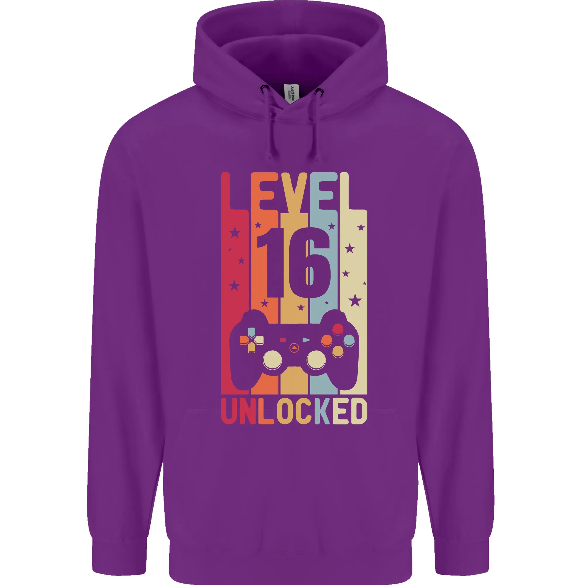 16th Birthday 16 Year Old Level Up Gaming Mens 80% Cotton Hoodie