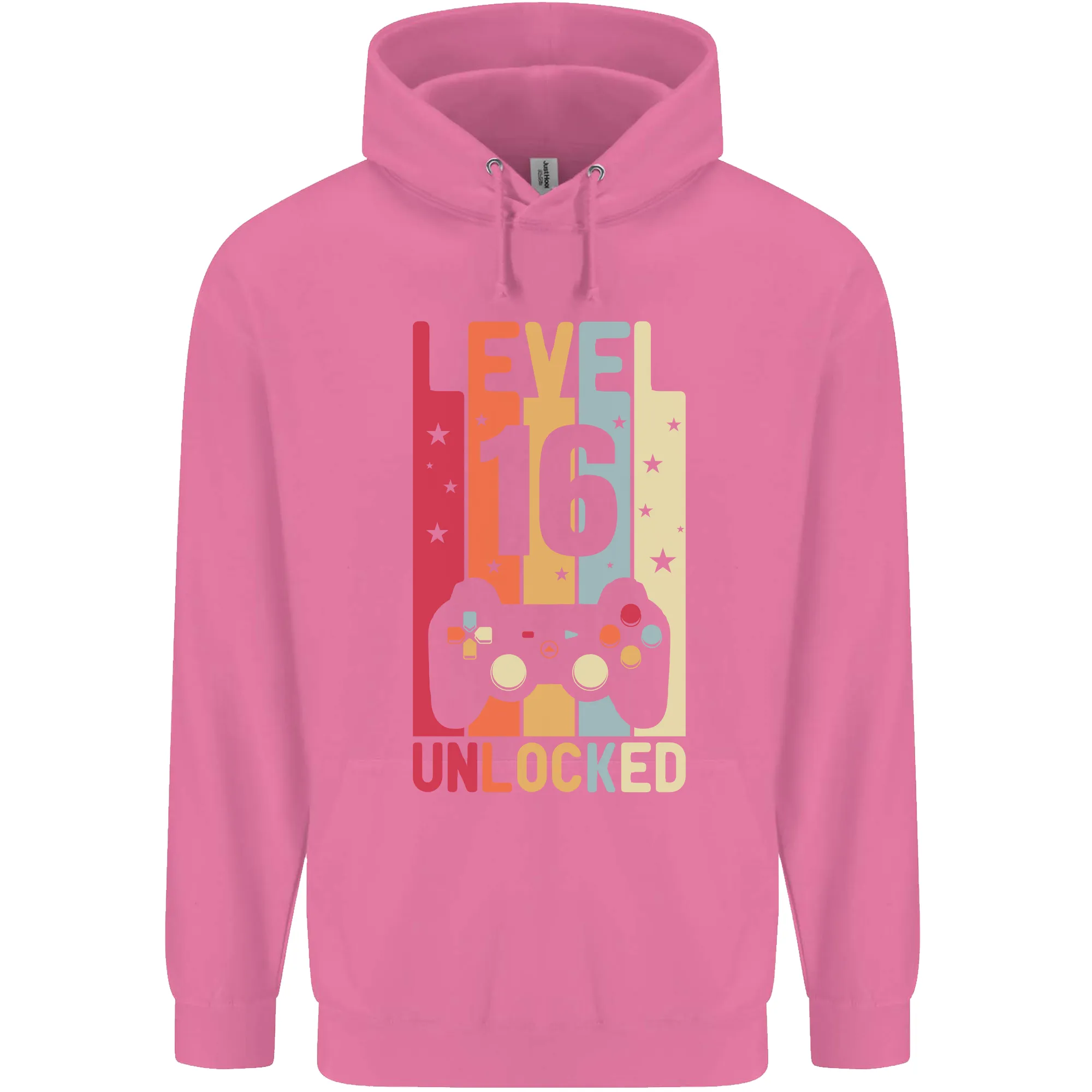 16th Birthday 16 Year Old Level Up Gaming Mens 80% Cotton Hoodie