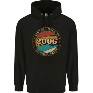 18th Birthday  Vintage Made In 2006 Mens 80% Cotton Hoodie