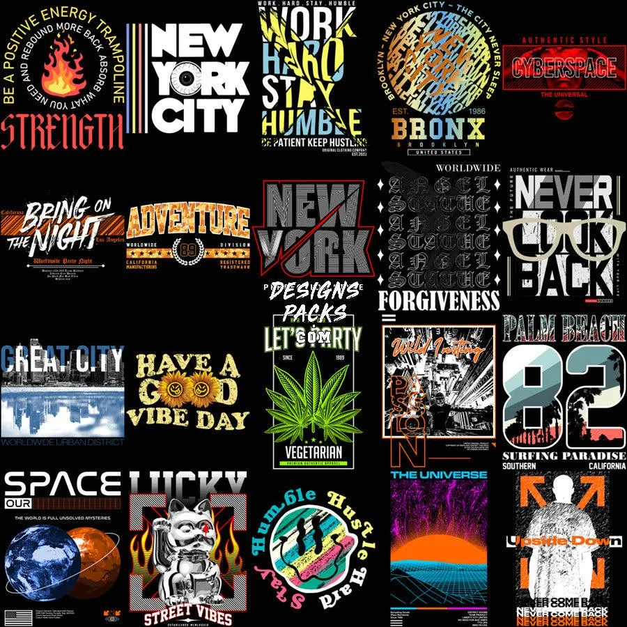 200 Streetwear Designs Bundle PNG   SVG