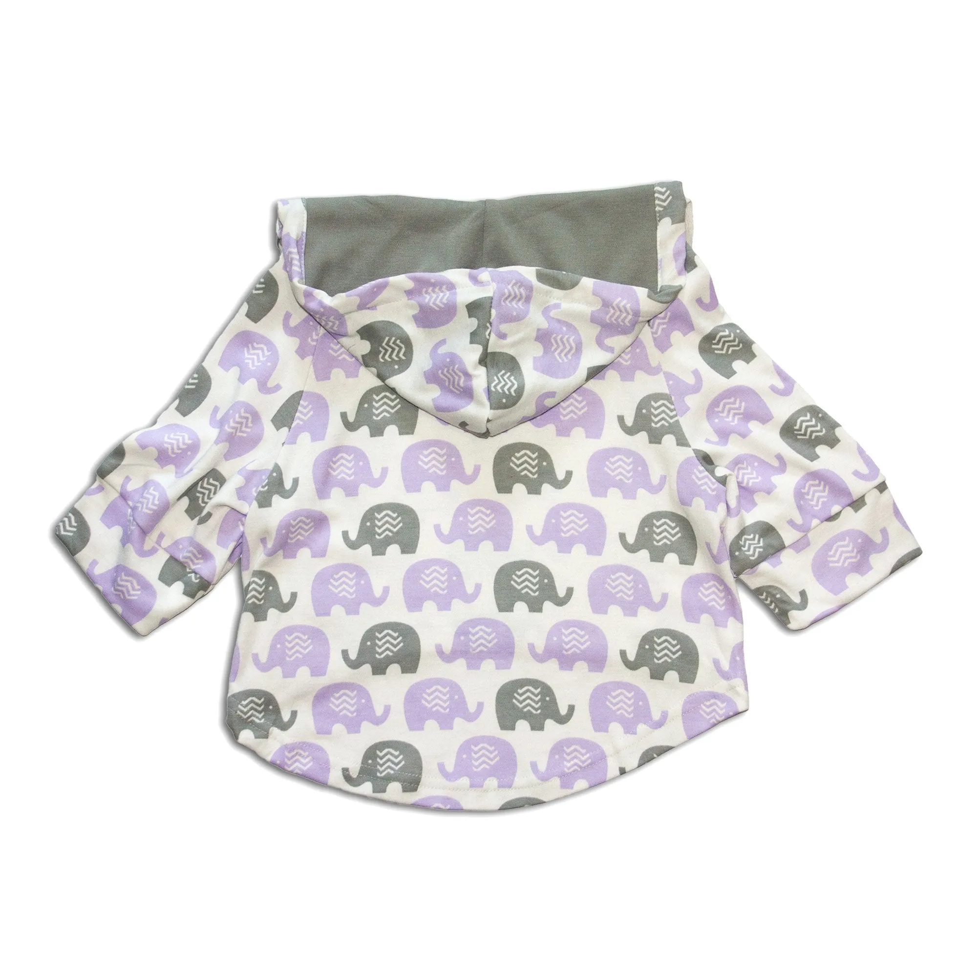 Allover Elephants Print Full Sleeves With Drawstring Dog Jumper Hoodie