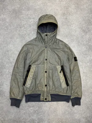 A/W 2011 Khaki Stone Island Muussola Gommata Grey Hooded Jacket