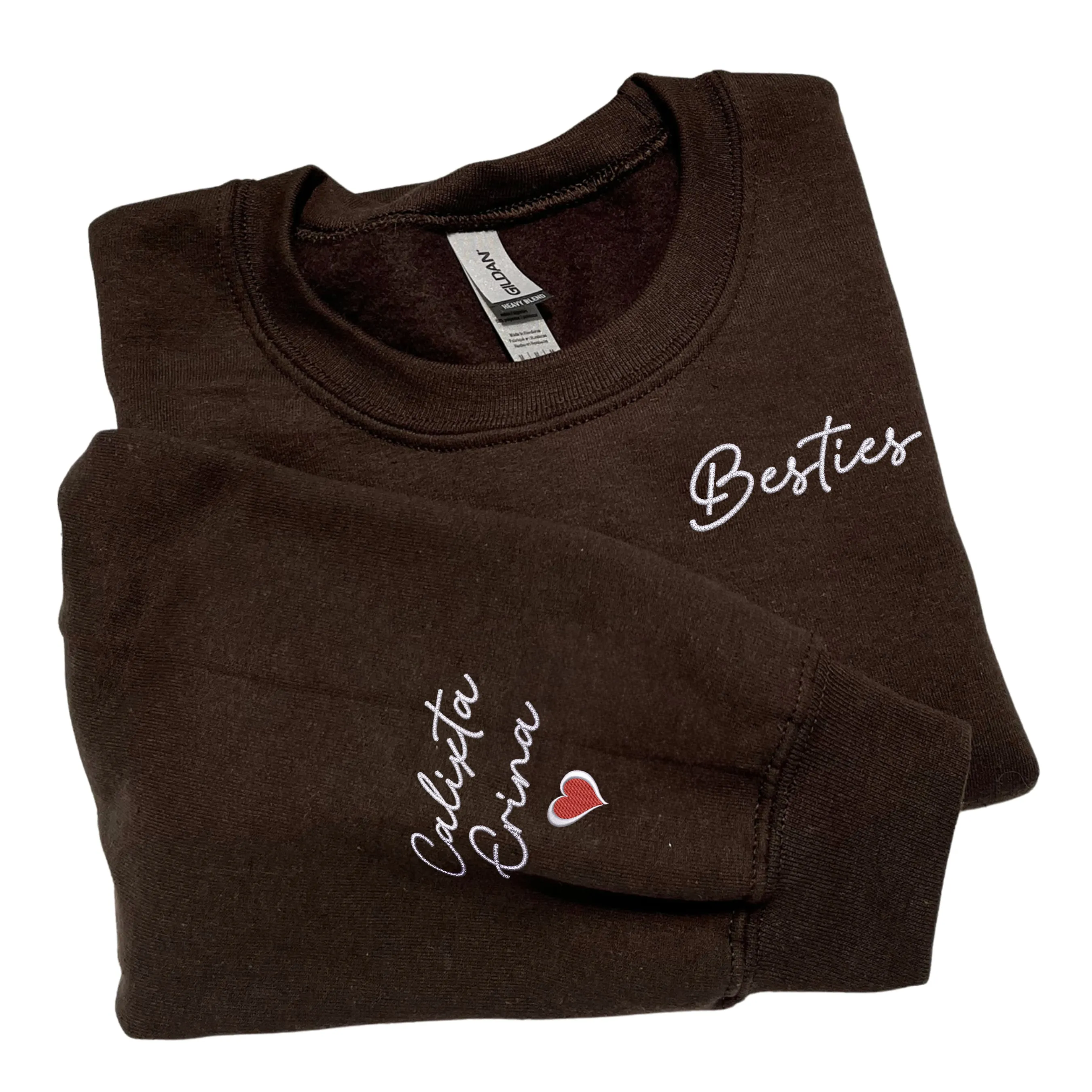 Besties Sweatshirt Hoodie - Embroidered Gift for Best Friend