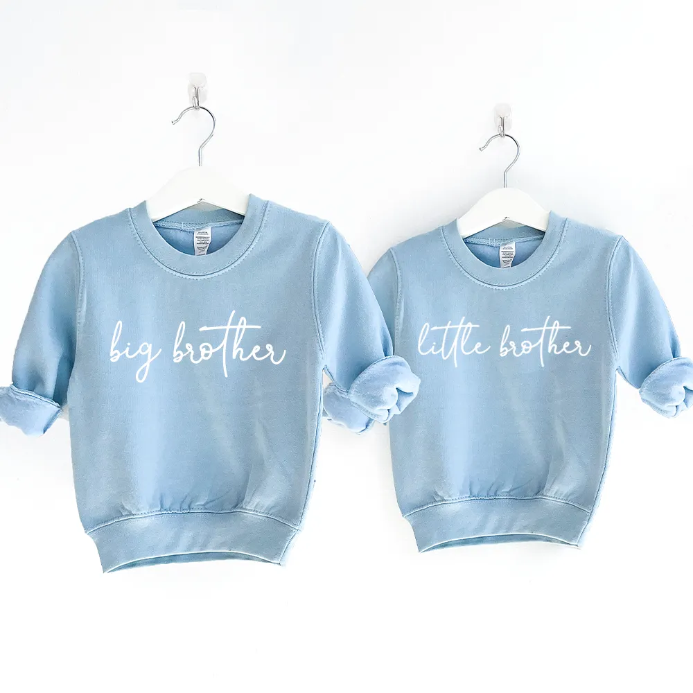 Big & Little Siblings Script Kids Sweatshirts