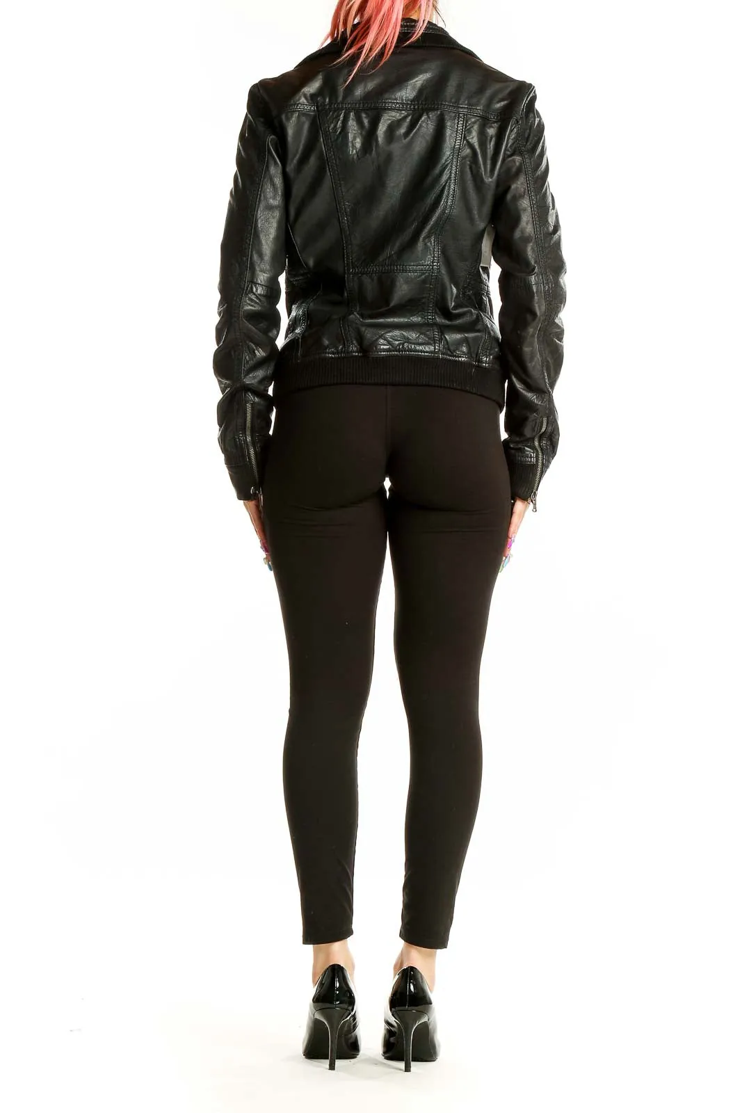 Black Bomber Leather Jacket