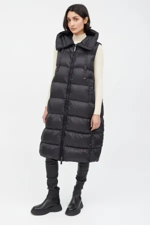 Black Puffer Long Vest