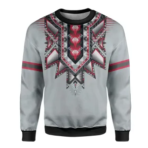 Boho Neck Art Printed Sweatshirt