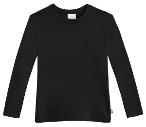 Boys Soft Cotton Jersey Long Sleeve Tee | Black