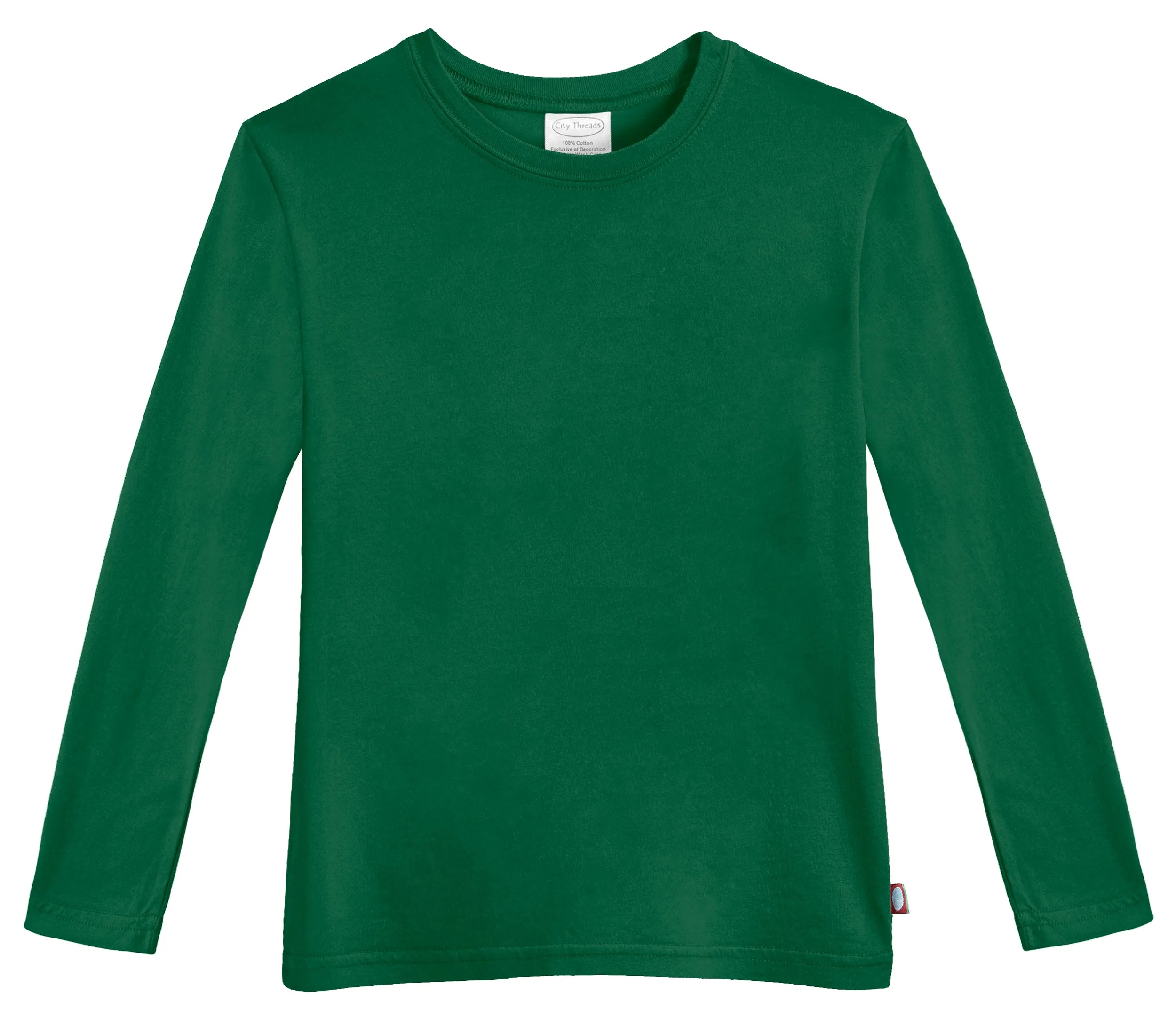 Boys Soft Cotton Jersey Long Sleeve Tee | Forest Green