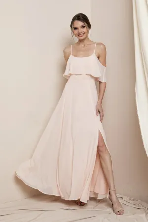 Champagne Blouson-style Class Bridesmaid Dress