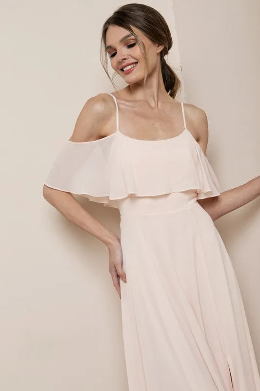 Champagne Blouson-style Class Bridesmaid Dress