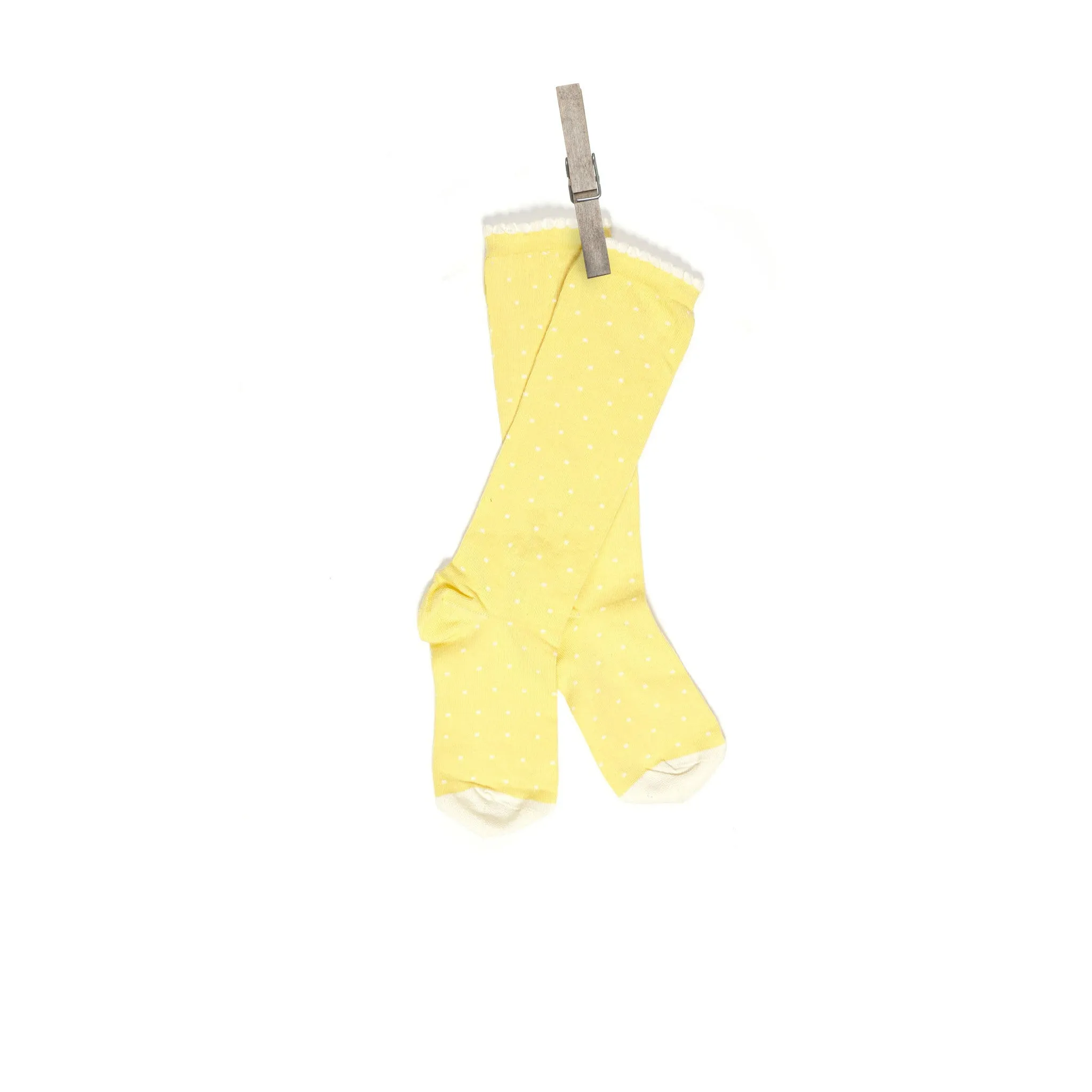 Children's Socks - Lemon Polka Dot