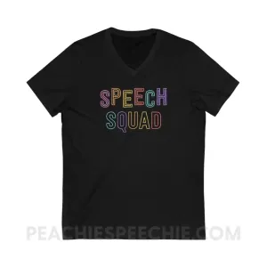 Colorful Speech Squad Soft V-Neck