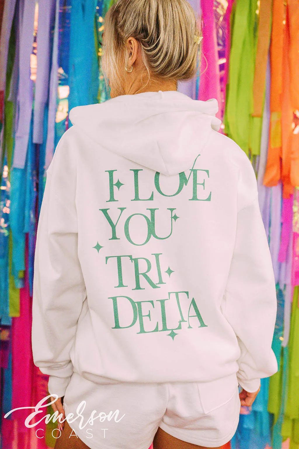 Delta Delta Delta PR I Love You Tri Delta Zip Up Hoodie