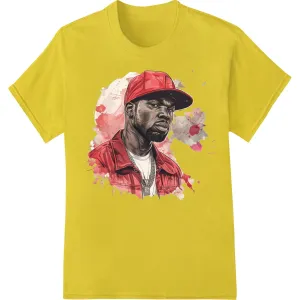 Edgy Red Portrait Heat Transfer | Graffiti-Inspired DTF Print