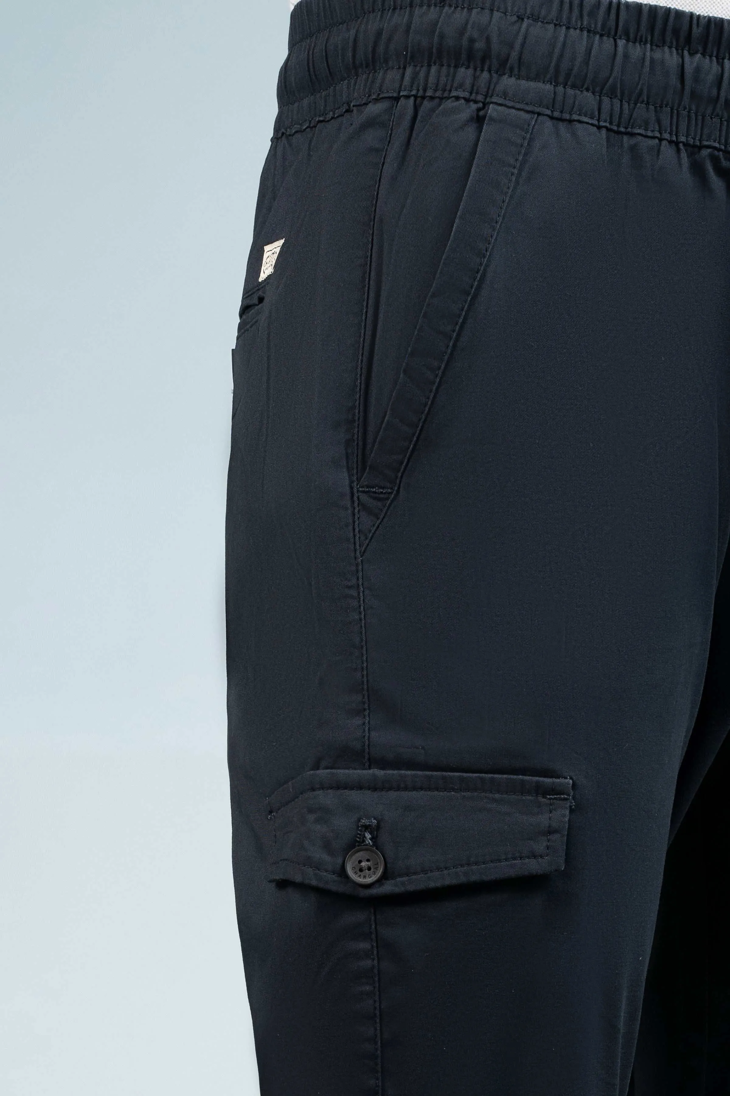 ENZYME WASHED JOGGER TROUSER NAVY