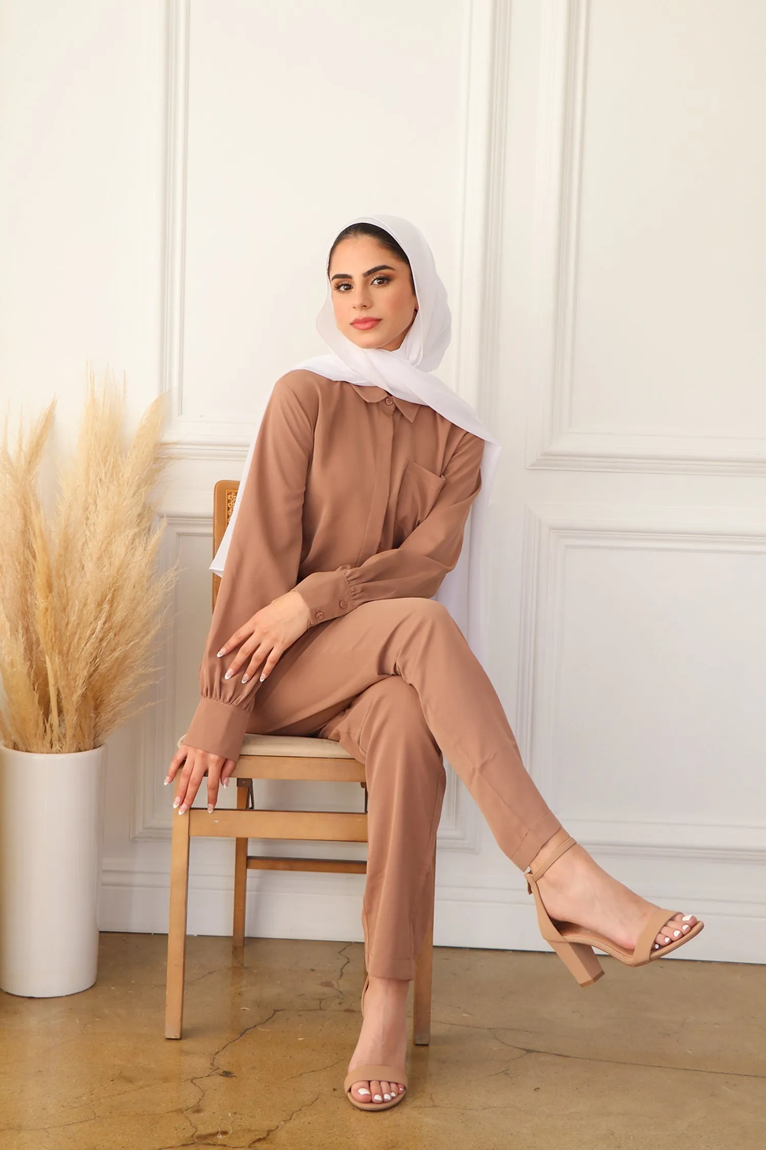 Essential Soft Blouse- Camel