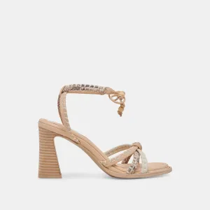 GAZELE HEELS IVORY MULTI LEATHER