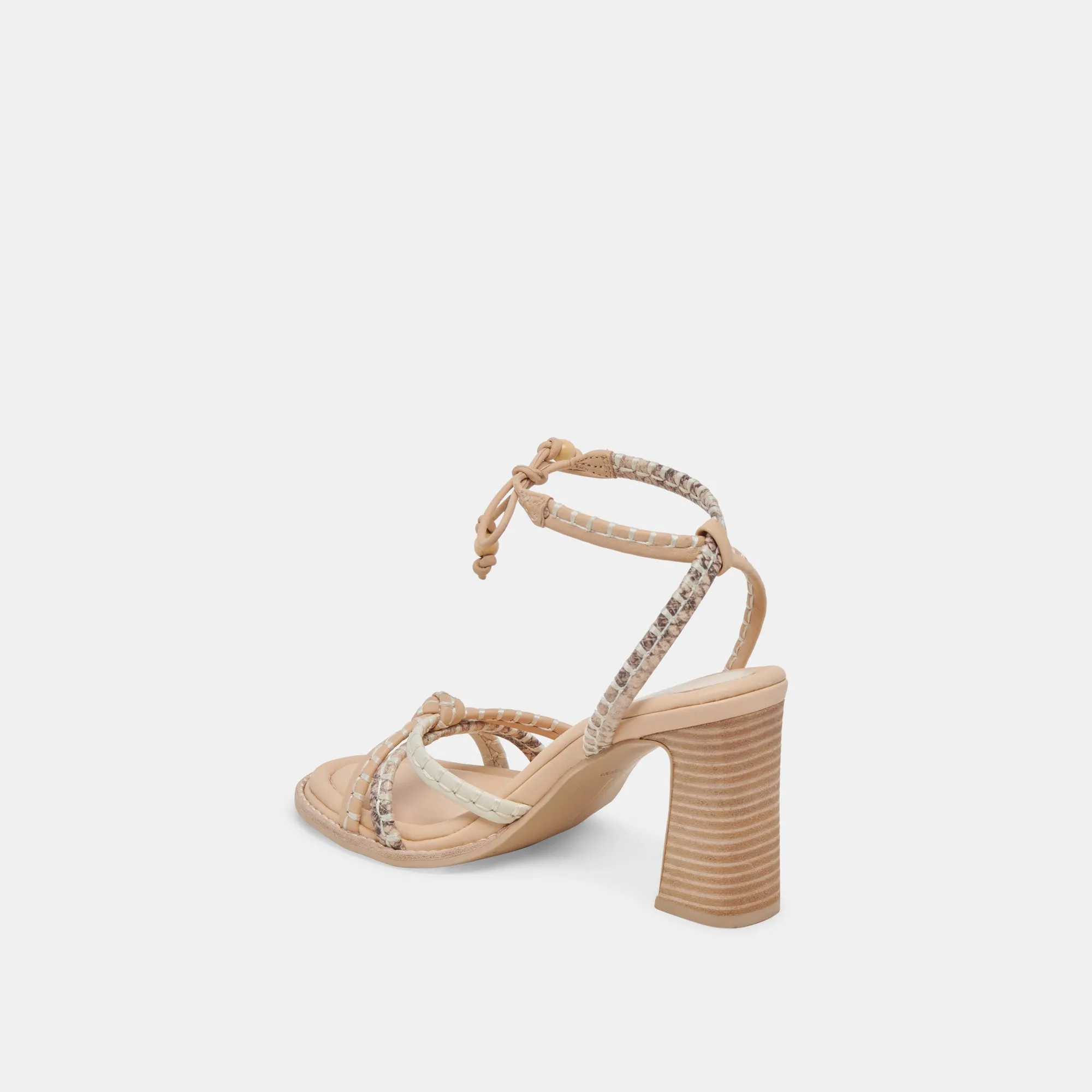 GAZELE HEELS IVORY MULTI LEATHER