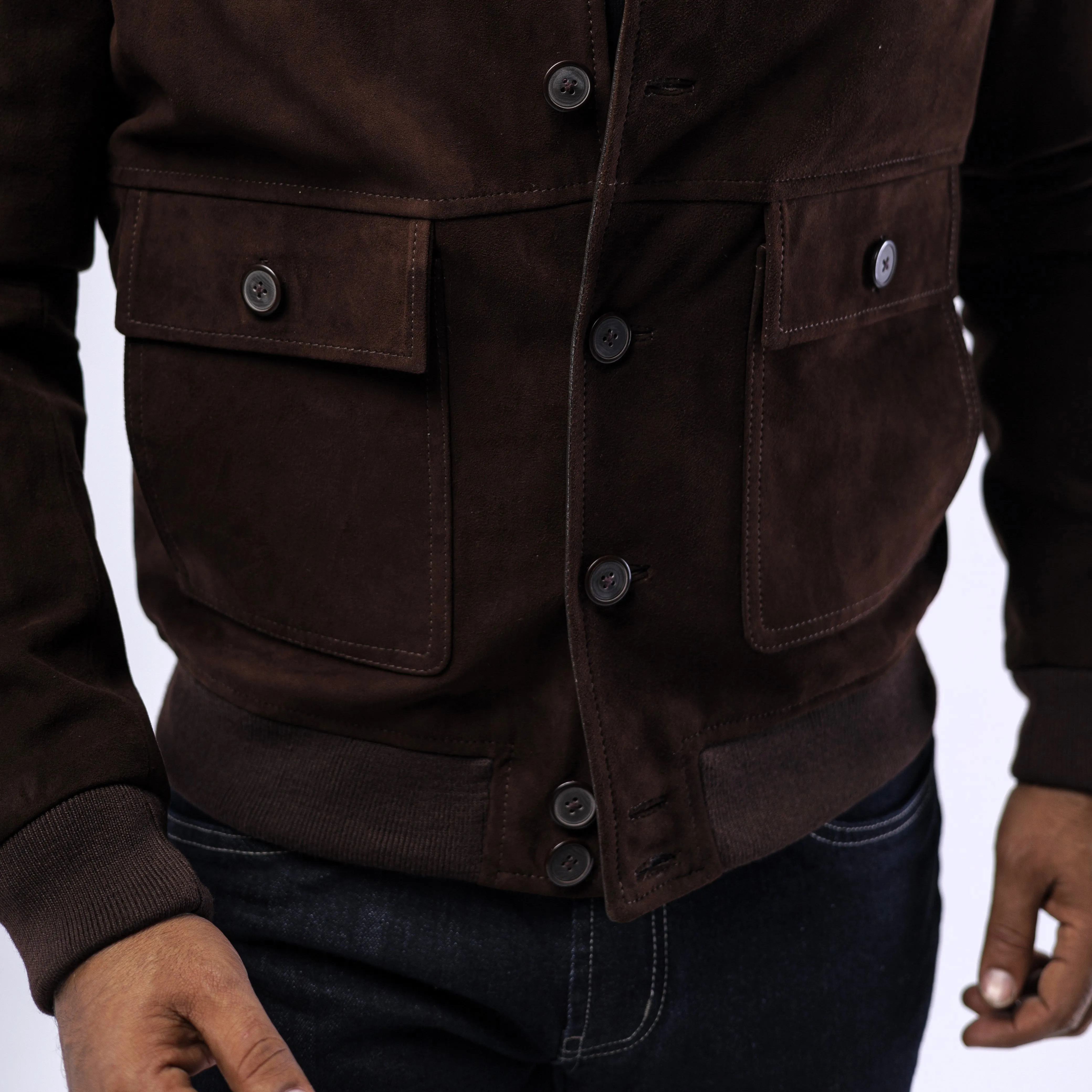 Goat Suede Pilot Jacket