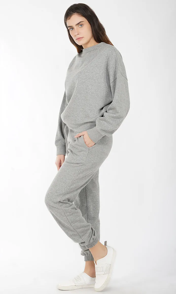 Grey Soft Touch Cotton Fleece Sweatshirt