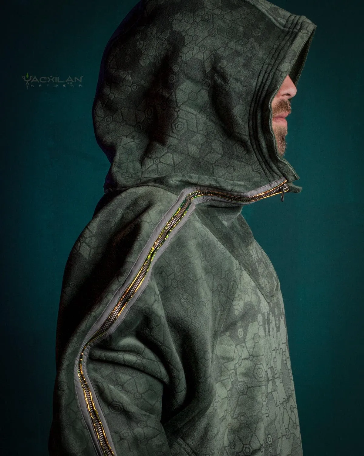 Hoodie Men / Oversized Velvet Polar - Green SHAMANKA