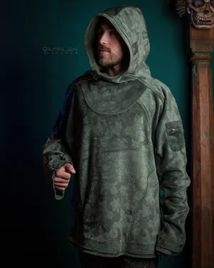 Hoodie Men / Oversized Velvet Polar - Green SHAMANKA