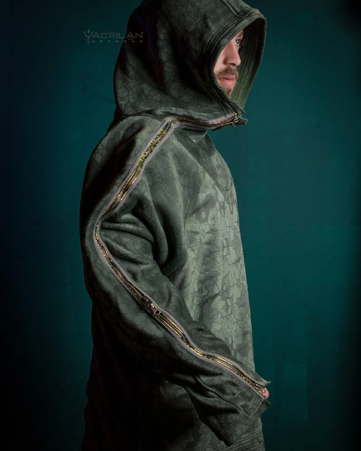 Hoodie Men / Oversized Velvet Polar - Green SHAMANKA