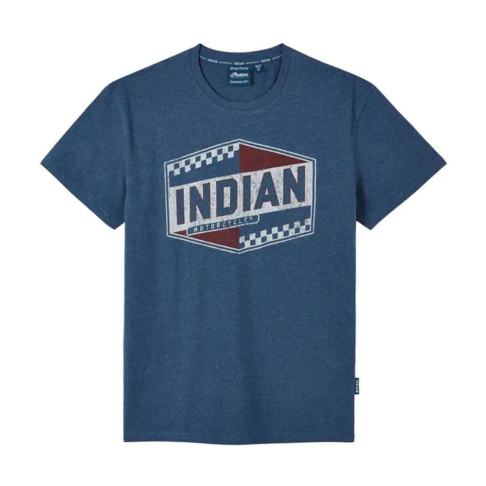 Indian Motorcycle  Mens Racing Graphic T-Shirt Tee Soft Lightweight Comfy Blue