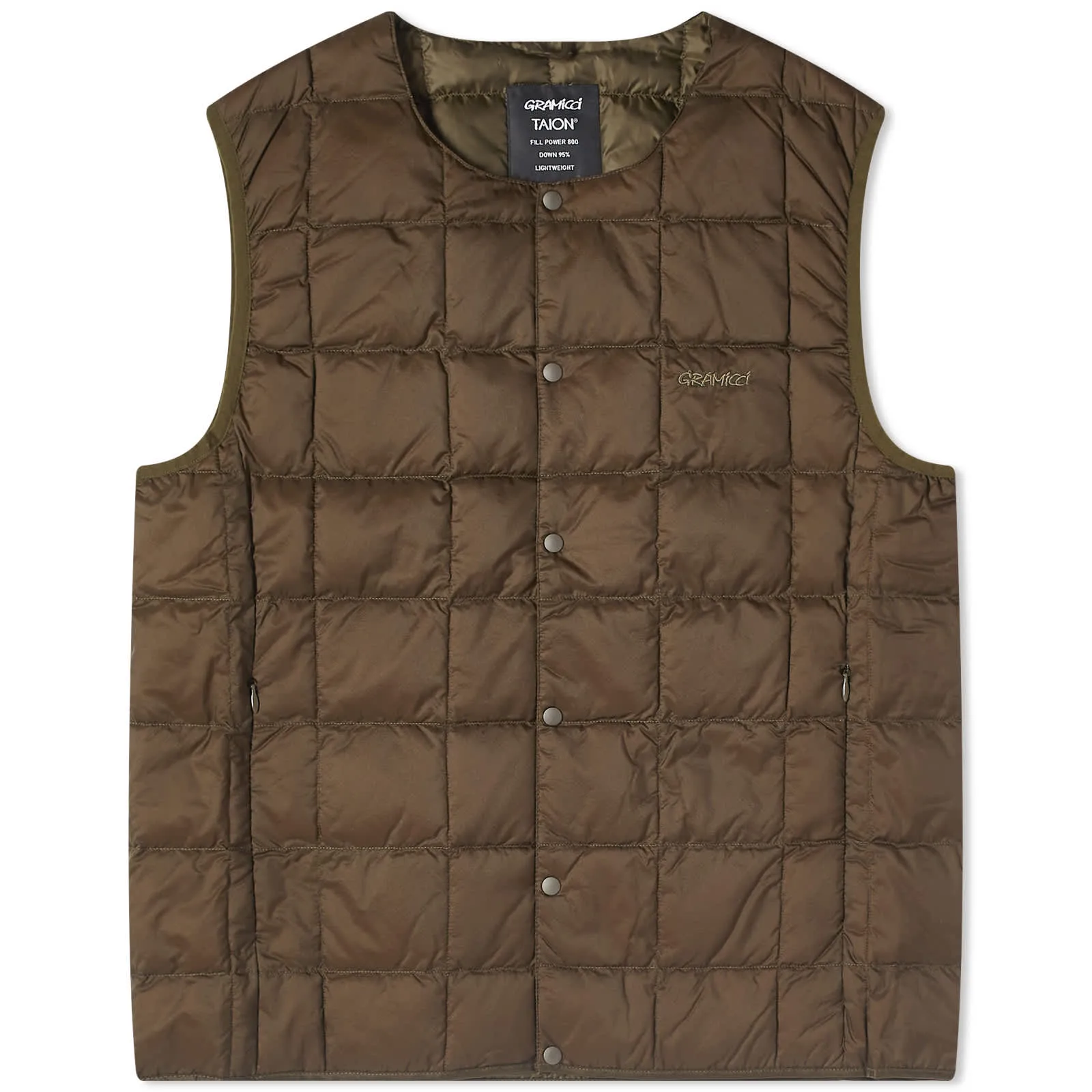 Insulated vest Gramicci Inner Down Vest, brown