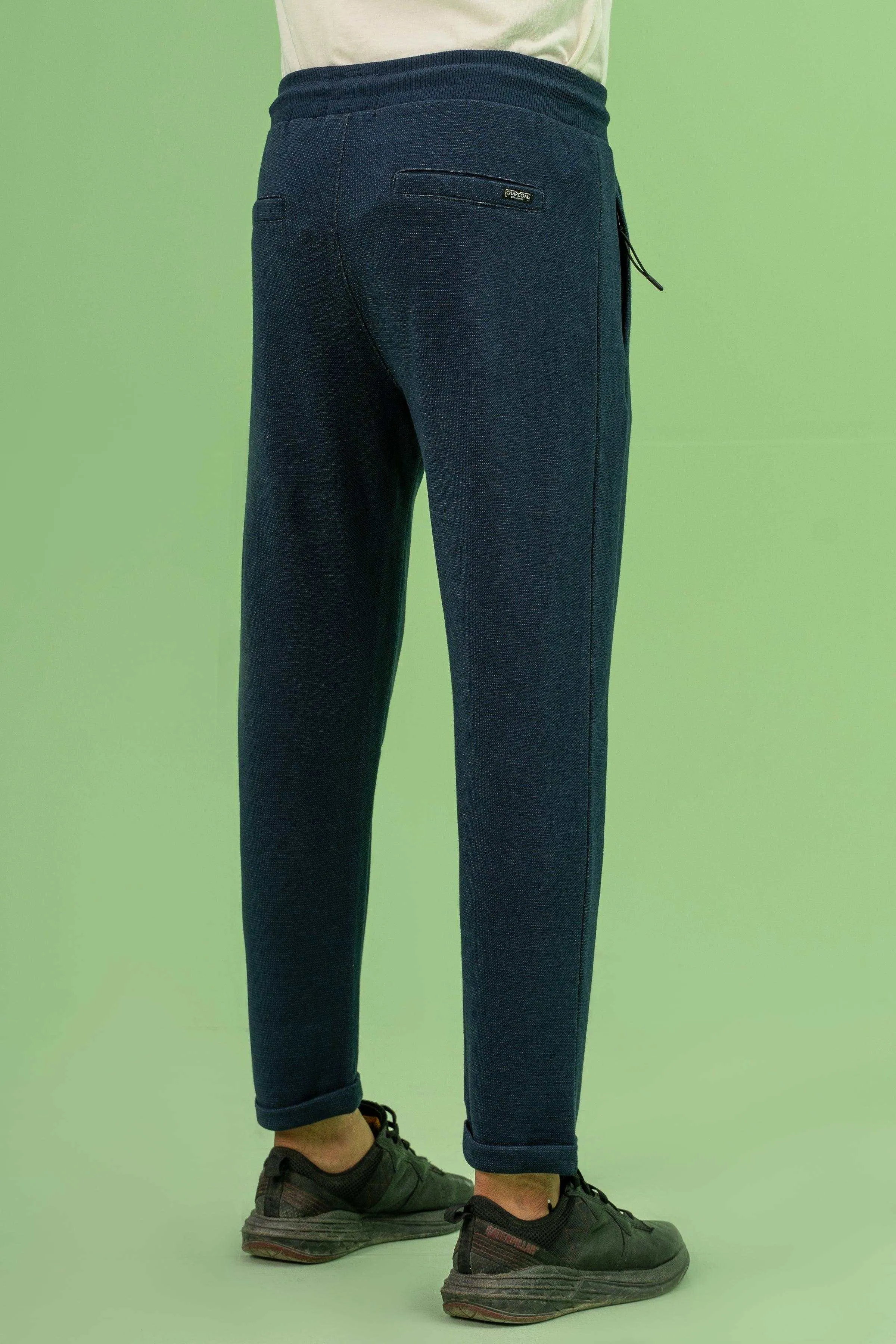 INTERLOCK JOGGER WAIST SLIM TROUSER INDIGO BLUE