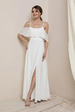 Ivory Blouson-style Class Bridesmaid Dress