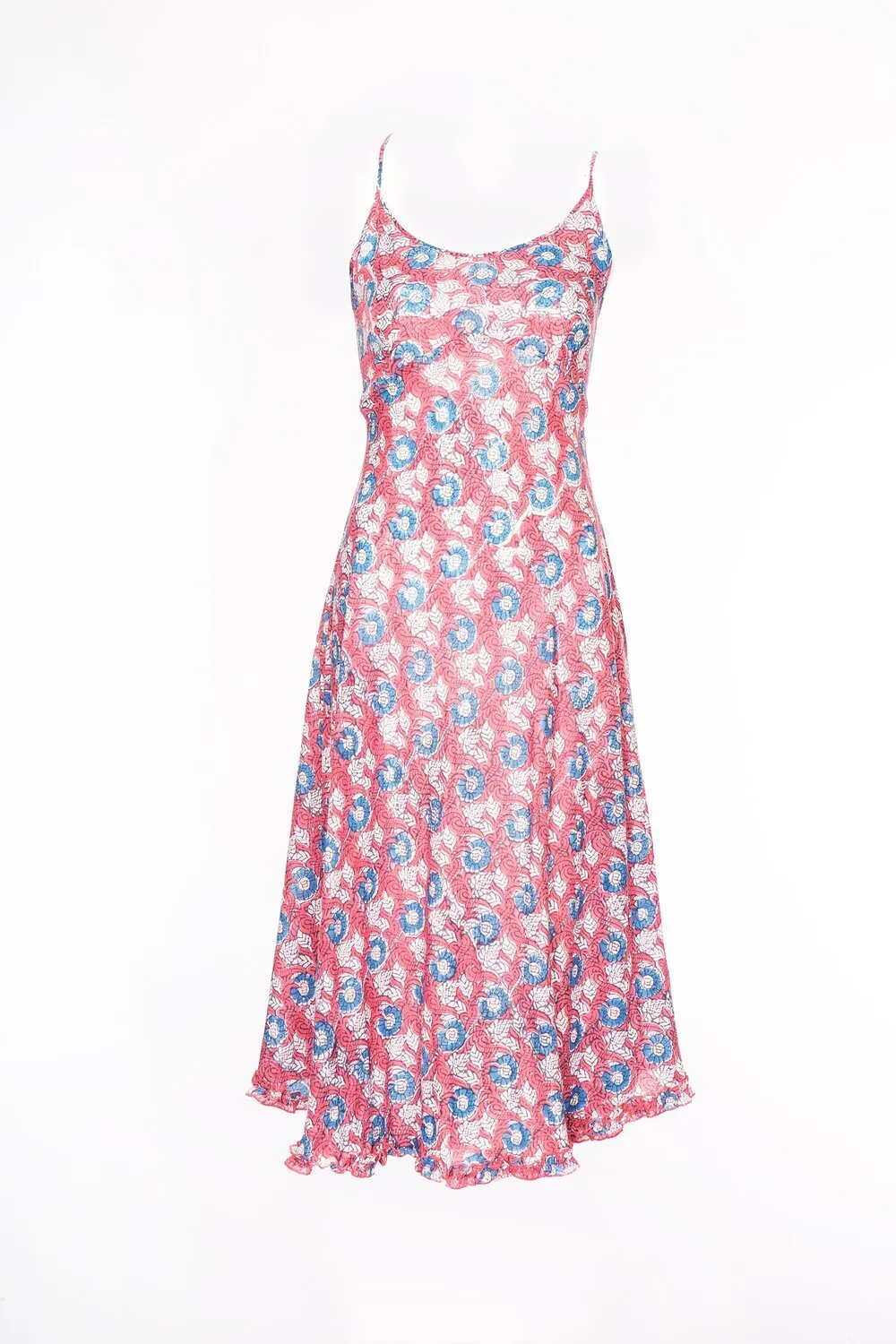 Kapil Bias Dress Hand Block Printed Pure Cotton- Last Few Size M-12