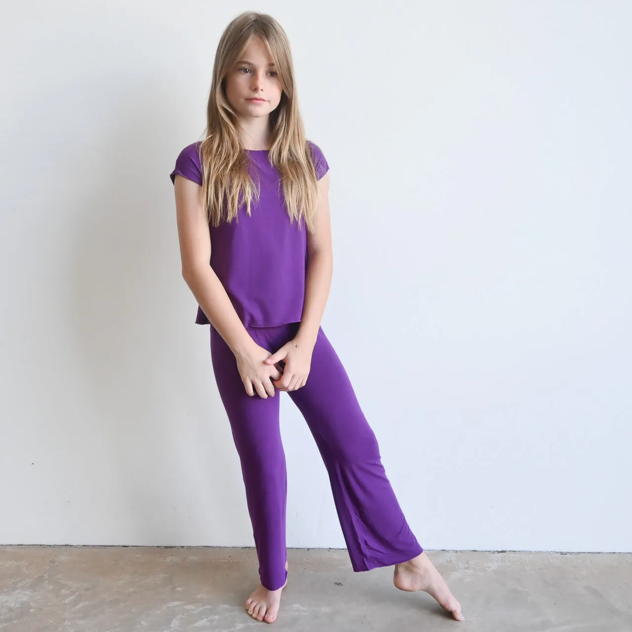 Kid's Bamboo Yoga Pants - 4 years to Tween by KOBOMO Bamboo