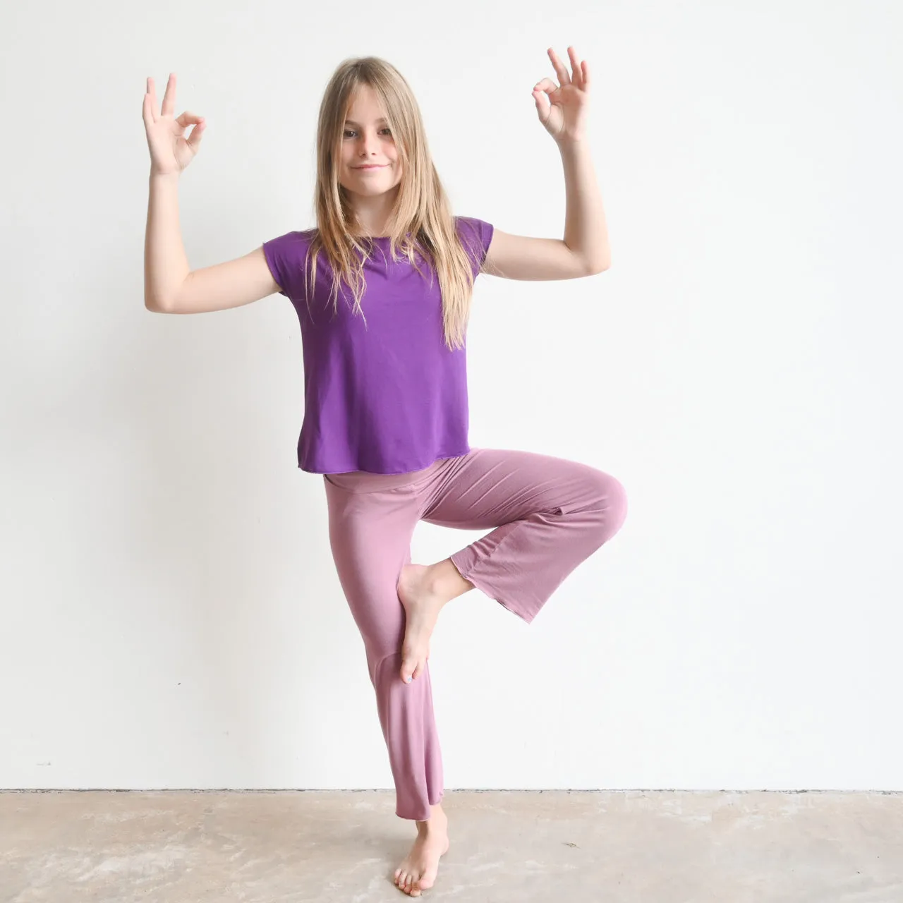 Kid's Bamboo Yoga Pants - 4 years to Tween by KOBOMO Bamboo