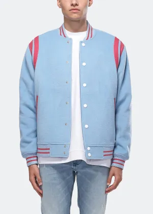 Konus Men's Wool Blend Varsity Jacket in Blue