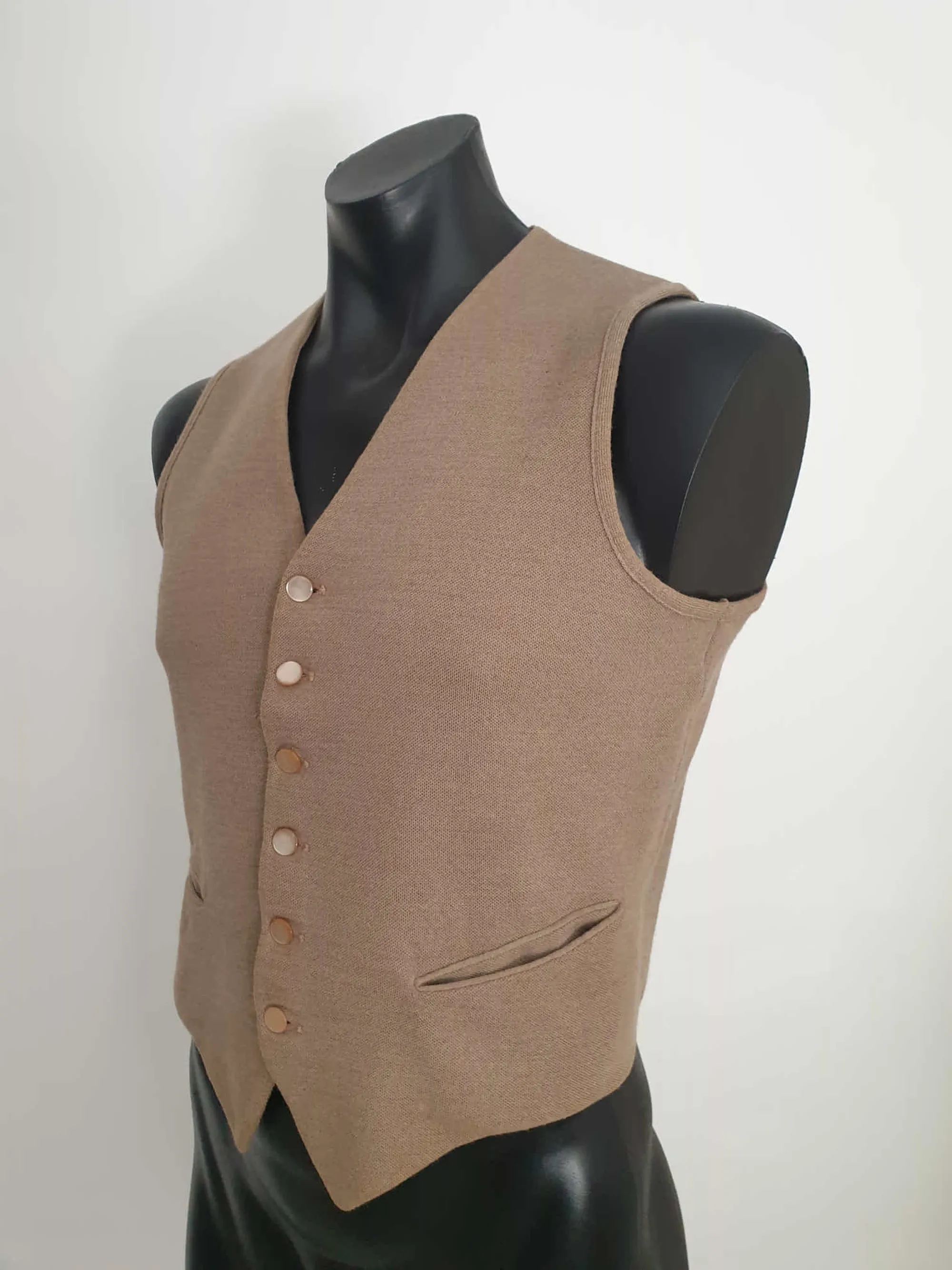 Light Brown Wool Vest by St Michael - M