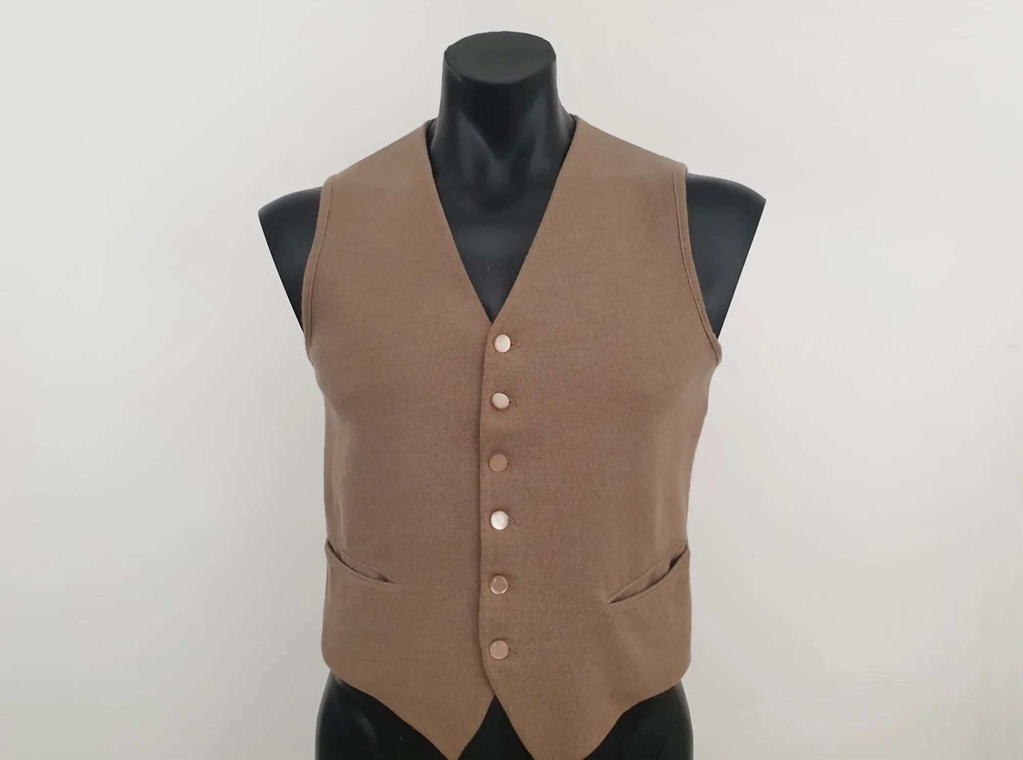 Light Brown Wool Vest by St Michael - M