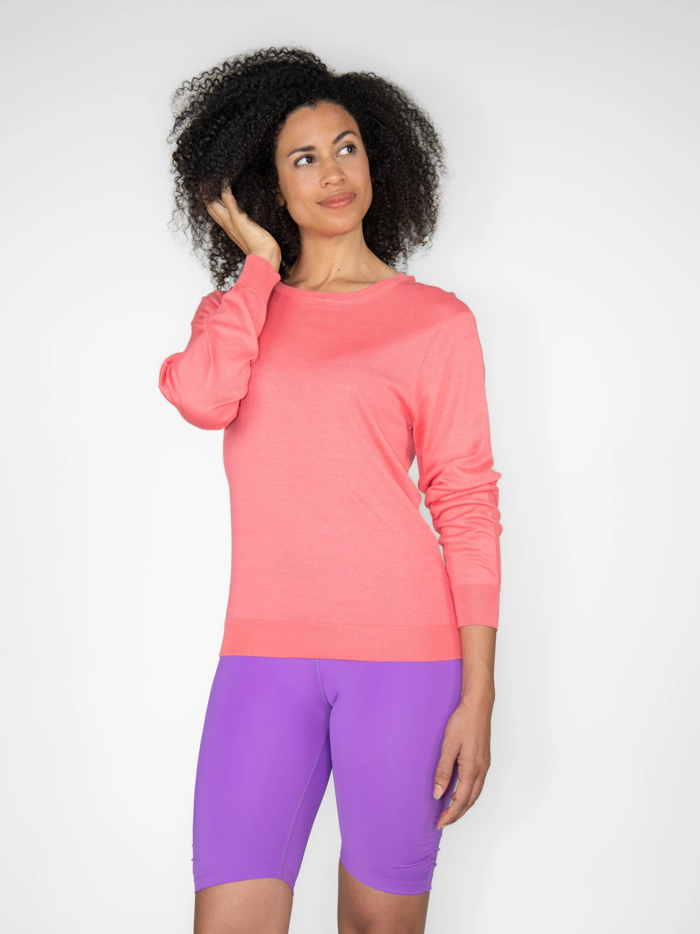 Lightweight Vegan Cashmere Long Sleeve Shirt - WOMENS