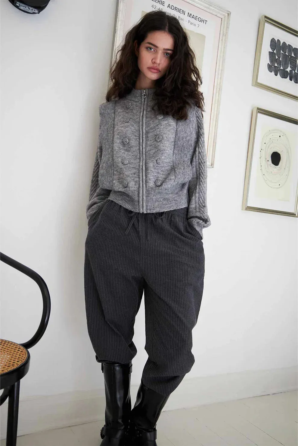 Lollies Light Grey Cardigan