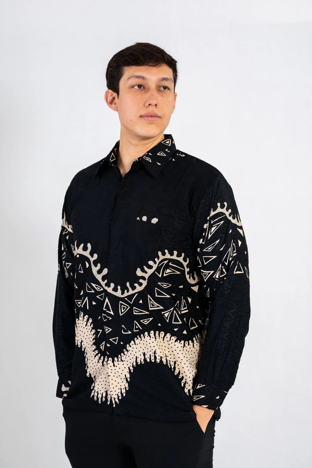 Men's Batik Shirt - Groovy | Long Sleeves