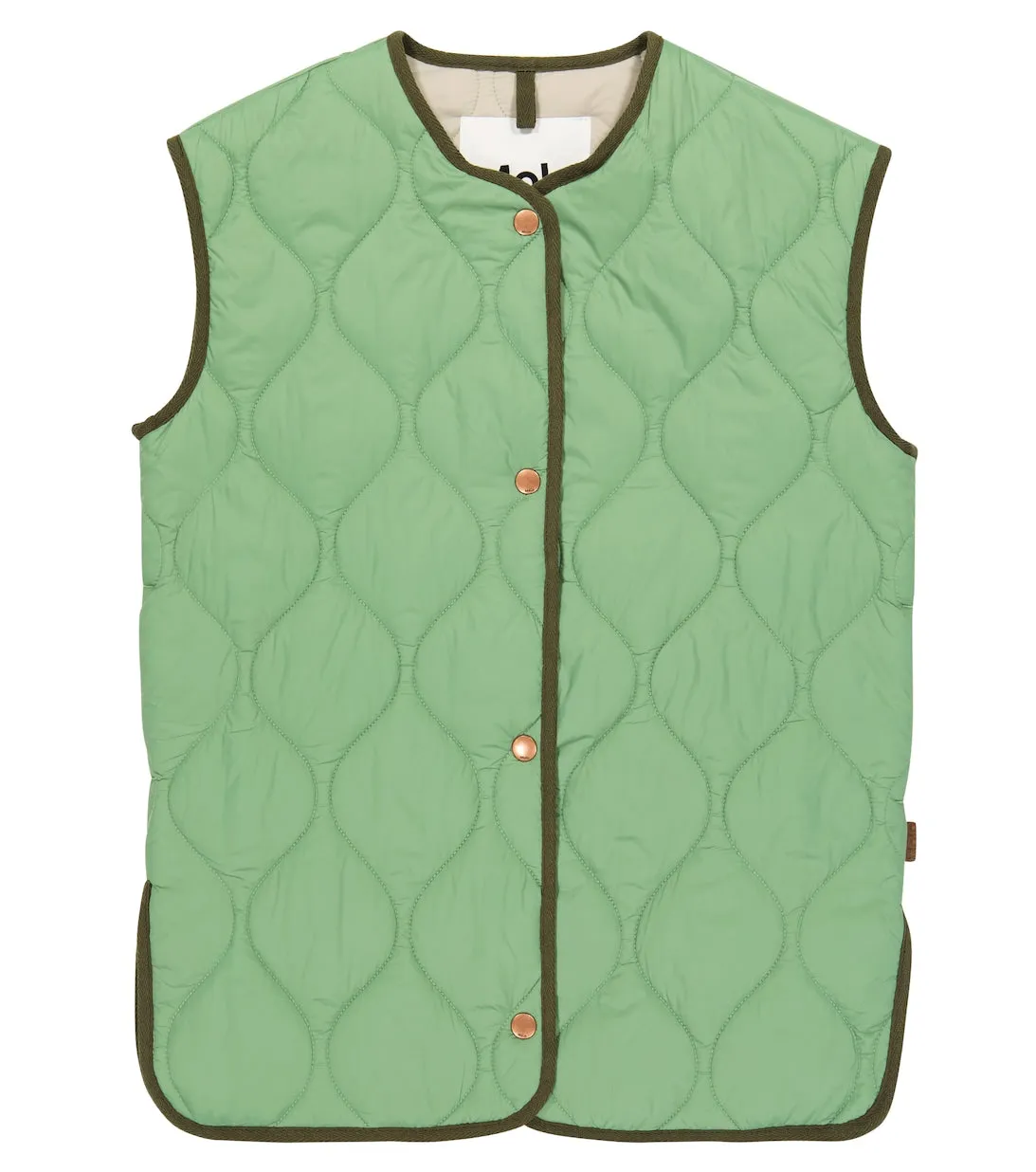 Molo Curved Stitch Vest, Green