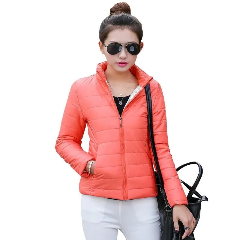 NEW brand new women's sport jacket to keep warm in winter padded silk, ladies fashion casual Slim padded winter jacket