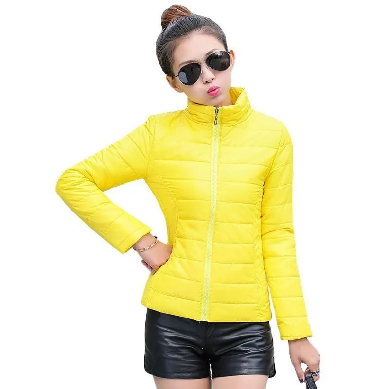 NEW brand new women's sport jacket to keep warm in winter padded silk, ladies fashion casual Slim padded winter jacket