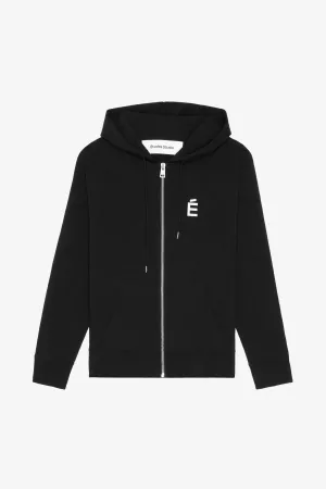 REGULAR ZIP HOODIE É BLACK