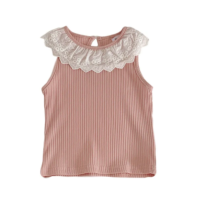 Ruffled Girls' Lace T-Shirt