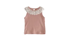 Ruffled Girls' Lace T-Shirt