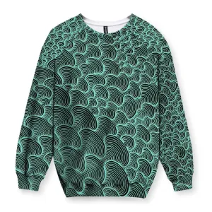 SCRIBBLEWAVE - Green Sweatshirt