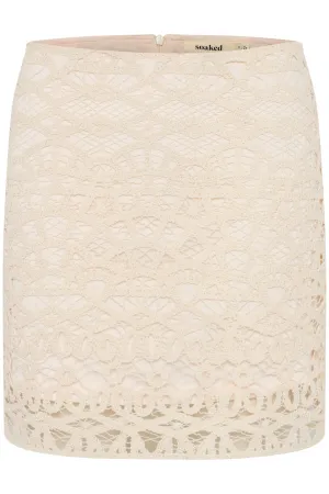 Soaked Womens Nicholina Skirt Whisper White